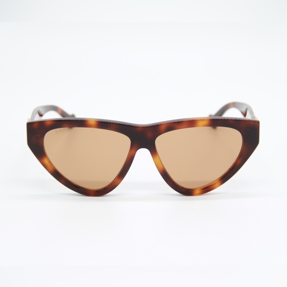 NEW GUCCI CAT EYE WOMEN HAVANA BROWN SUNGLASSES - Picture 5 of 13